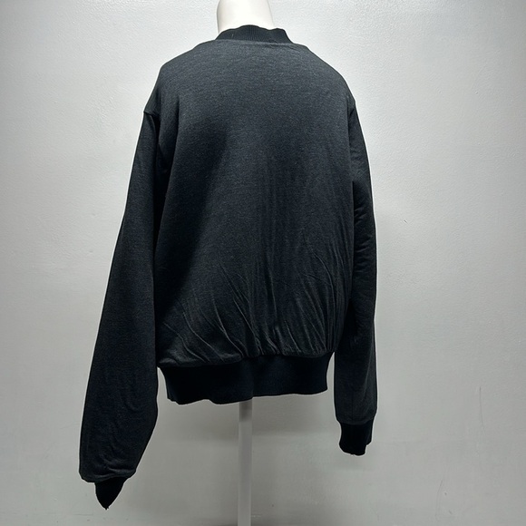 Prana Polar Escape Bomber Jacket Fleece Coat Reversible Black to Gray Size Large - Picture 8 of 9